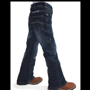 Kids Dark Blue Bootcut Jeans “iron”